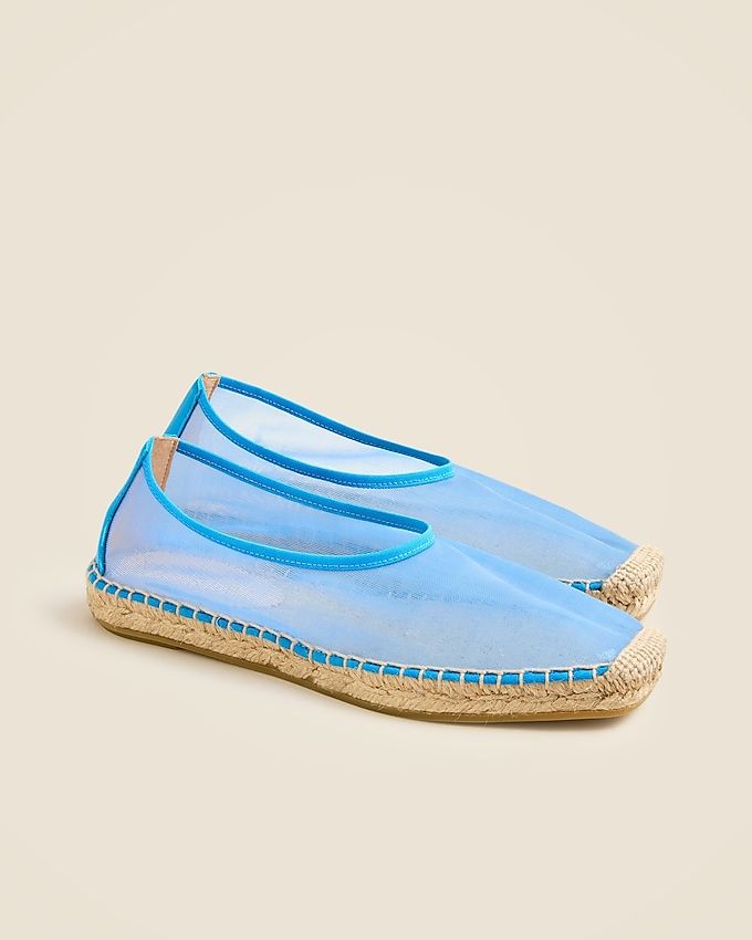 Made-In-Spain Espadrille Flats in Mesh
