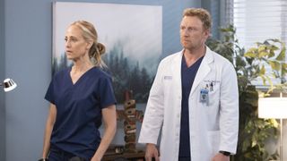 Kim Raver and Kevin McKidd as Teddy Altman and Own Hunt on Grey's Anatomy