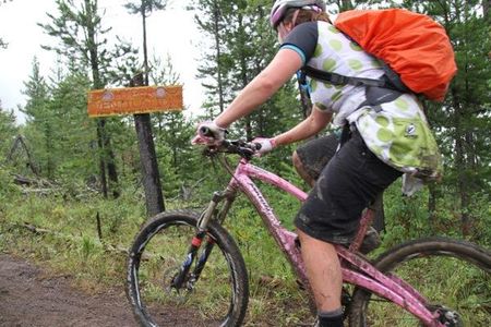 The local trail builders helpfully labelled and named the trails so that racers knew exactly which trail was causing them to suffer