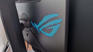 ASUS ROG Strix OLED 27-inch XG27AQDMG RGB lighting.