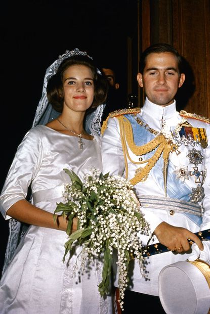 1964: Princess Anne Marie of Denmark and King Constantine II of Greece 