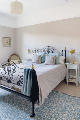 cast iron master bed in a Victorian South London house