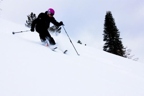 Cameron Jette lays down some powder turns
