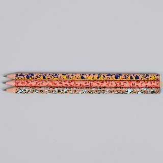 pattern popping pencils with white background