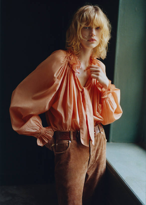 Batia Blouse - Peach - Organic Cotton - S&amp;eacute;zane