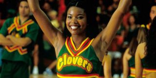 Bring It On Gabrielle Union-Wade throws her arms up for a cheer