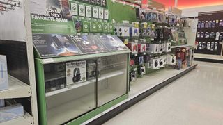 Xbox store shelves at Target