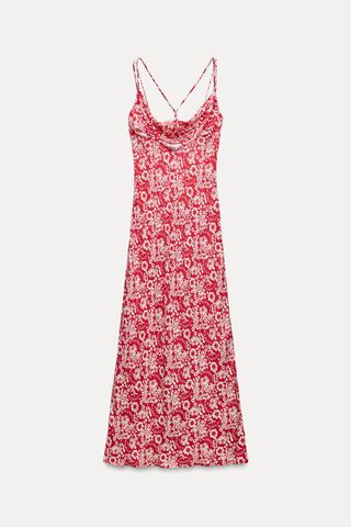 zara, Midi Floral Print Dress