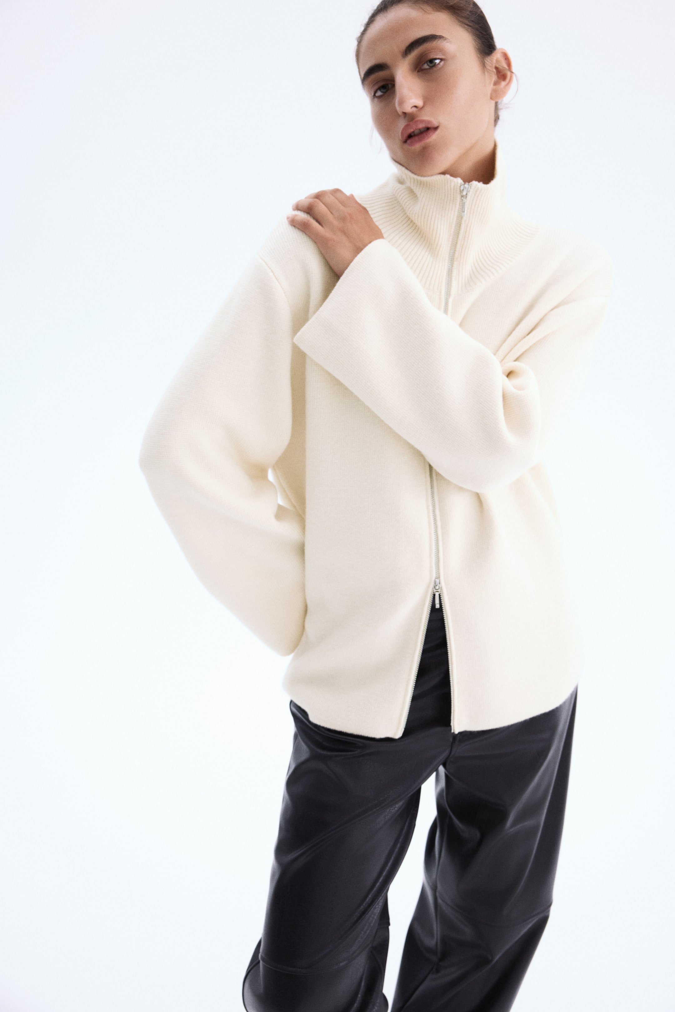 Wool Zip-Through Cardigan