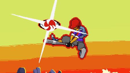Lethal League's Raptor smashes the ball.