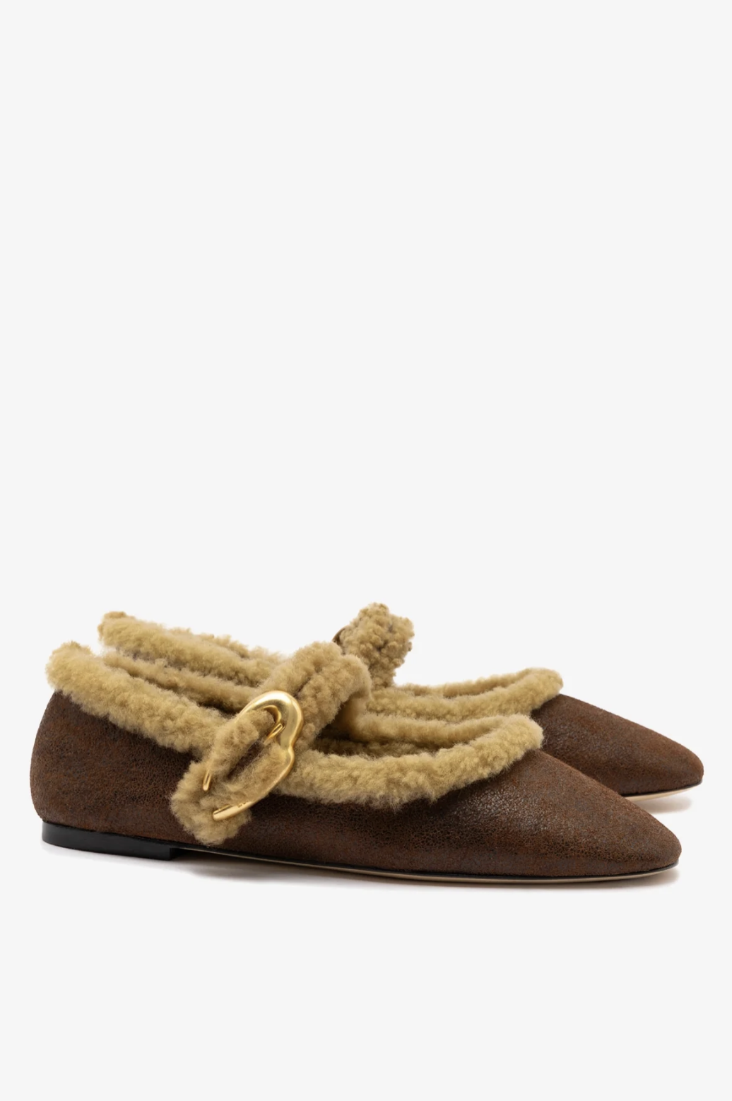 Larroude furry flats