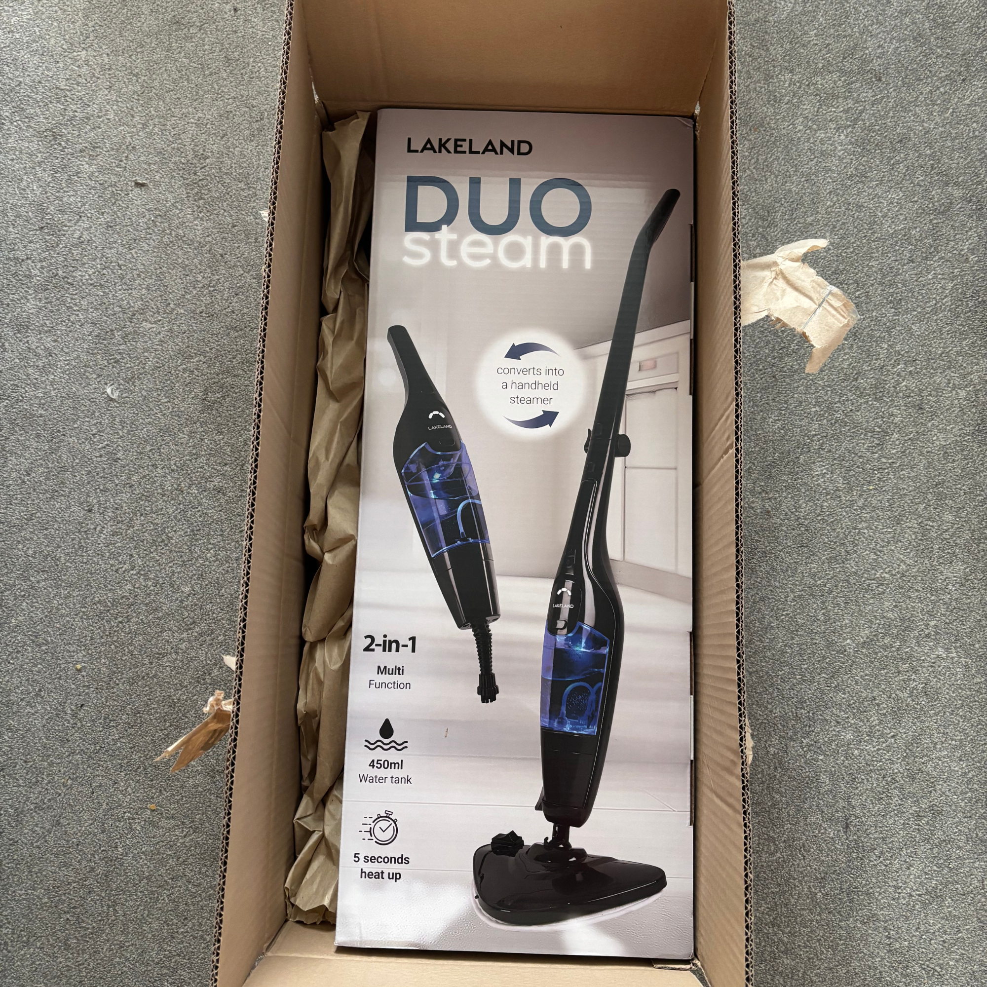Lakeland 2-in-1 Steam Mop packaging
