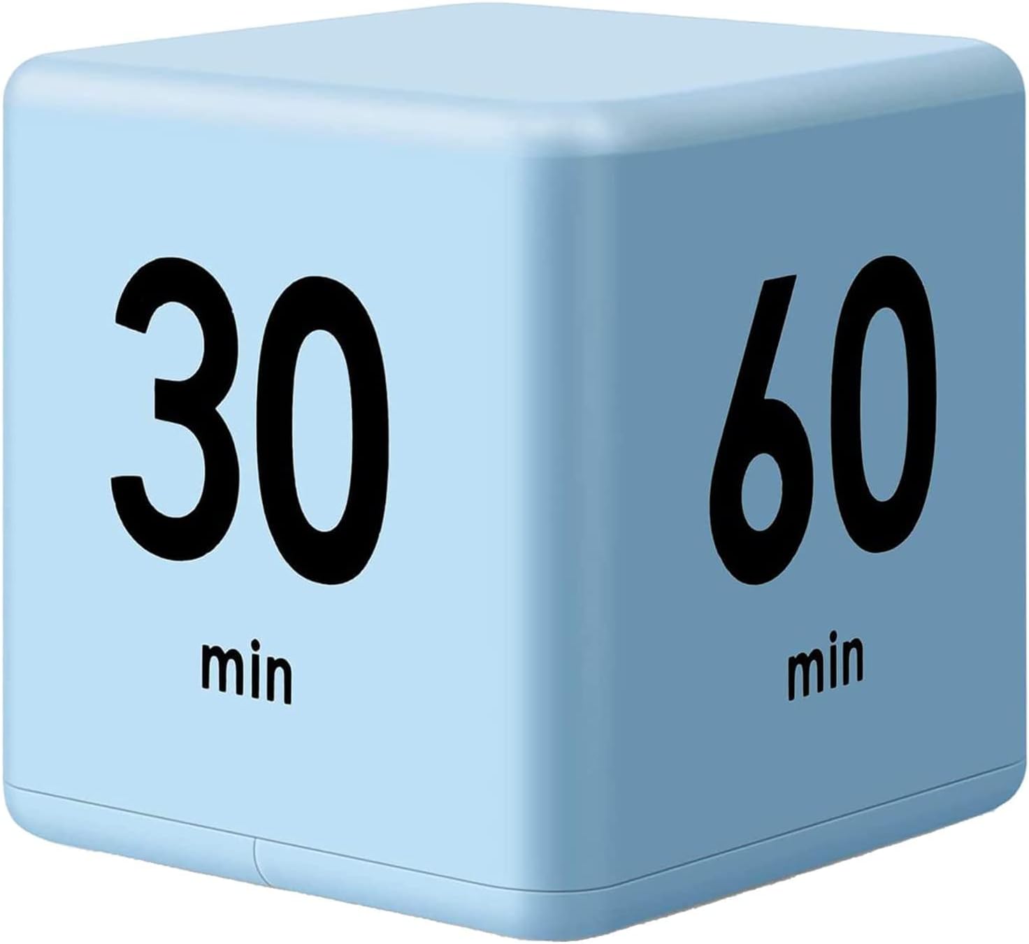 Cube Timer for Kitchen, Kids Timer Exercise Gravity Sensor Flip Timer, for Time Management and Countdown Settings 15/20/30/60 Mins, Blue