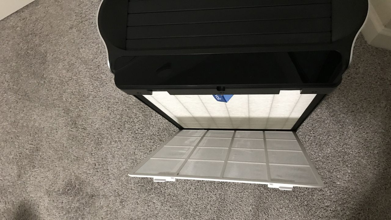Levoit EverestAir air purifier with filter casing open