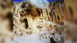 The two giant Buddhas carved into a cliff in Mes Aynak were destroyed by the Taleban at Bamiyan, on March 12, 2002, as they were deemed to be offensive to Islam. At 175 feet (53 meters) and 120 feet (36 m), respectively, the statues were the tallest standing Buddhas in the world.