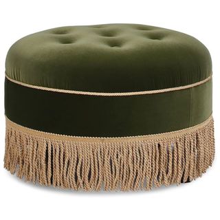 Upholstered Velvet Ottoman