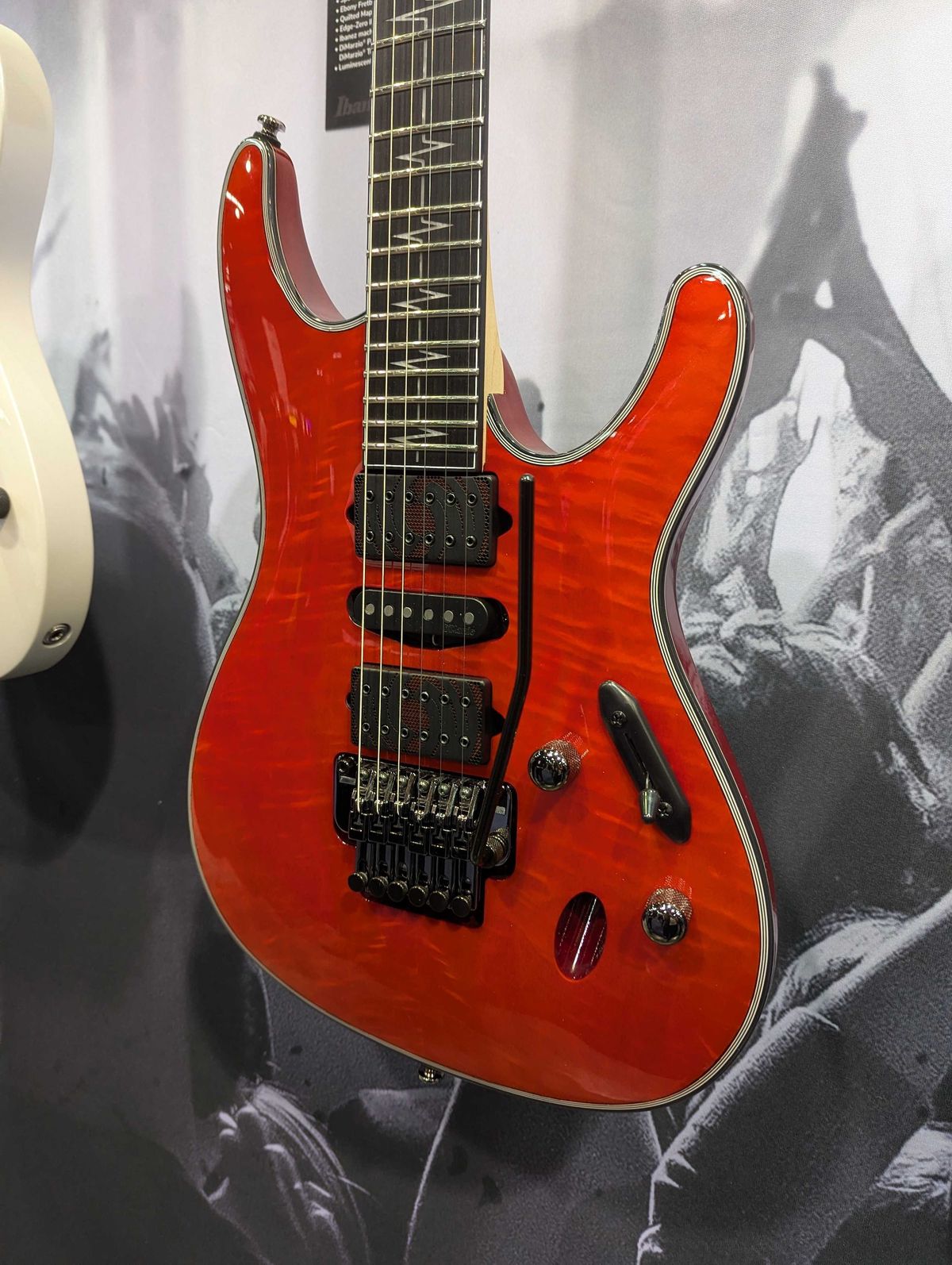 One of Ibanez's new-for-2026 guitars, pictured at the company's 2026 NAMM booth