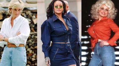 Princess Diana, Rihanna and Dolly Parton in denim