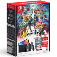 Nintendo Switch OLED + Super Smash Bros. Ultimate + 3-months Nintendo Switch Online — 64GB | $349.99 at Best Buy