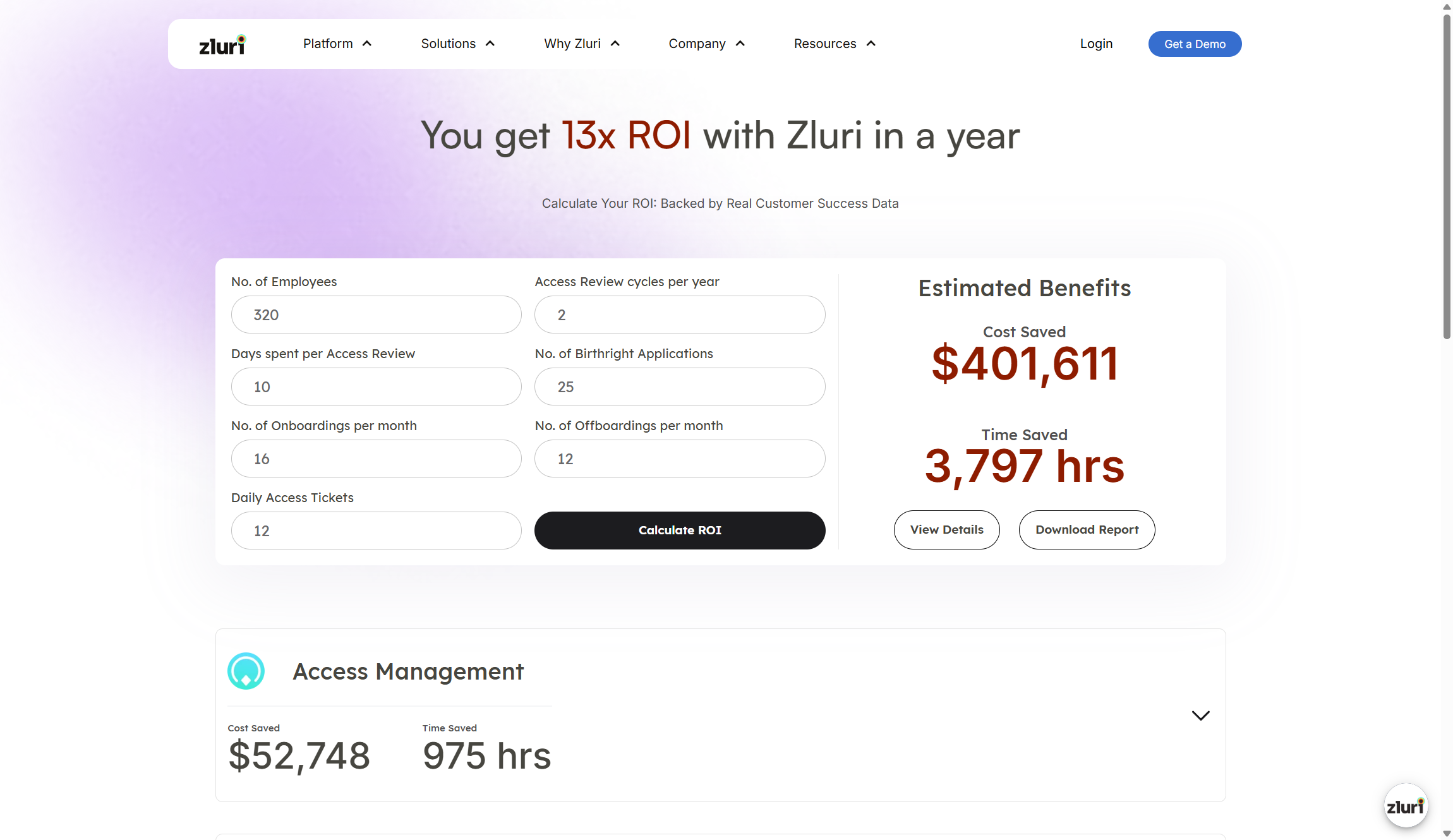 Zluri pricing details