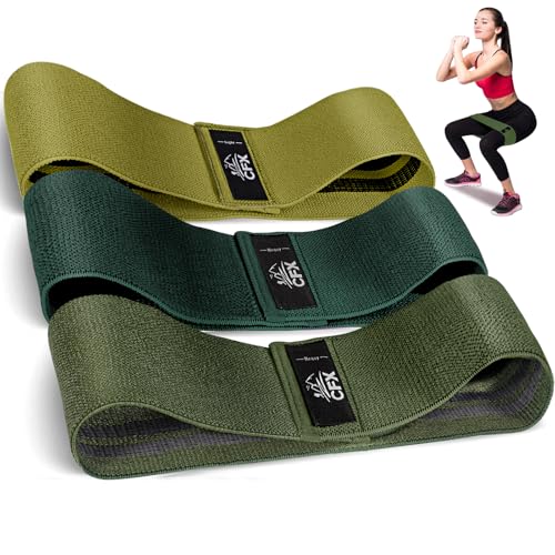 Cfx Resistance Bands Set, Exercise Bands With Non-Slip Design for Hips &amp;amp; Glutes, 3 Levels Workout Bands for Women and Men, Booty Bands for Home Fitness, Yoga, Pilates (military Green Set)