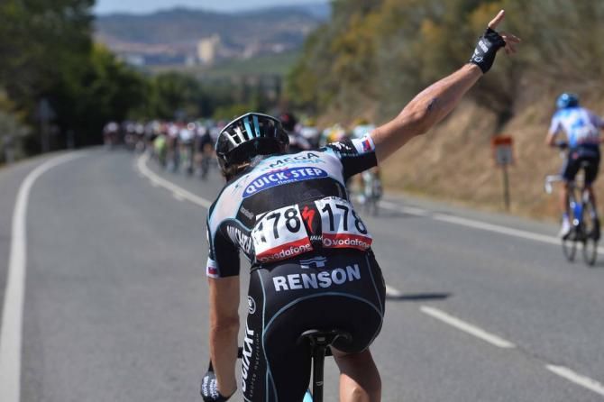 Martin Velits (Omega Pharma-Quick Step) asks for assistance