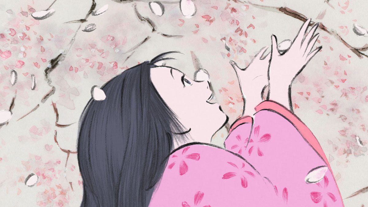 A still from the anime film The Tale of Princess Kaguya