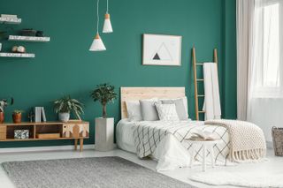 eco paint green bedroom wall