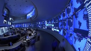 AT&T's Global Network Operations Center will keep an eye on data spikes during the eclipse. Credit: AT&T