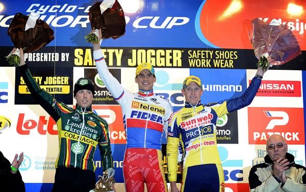 The final podium in Koksijde