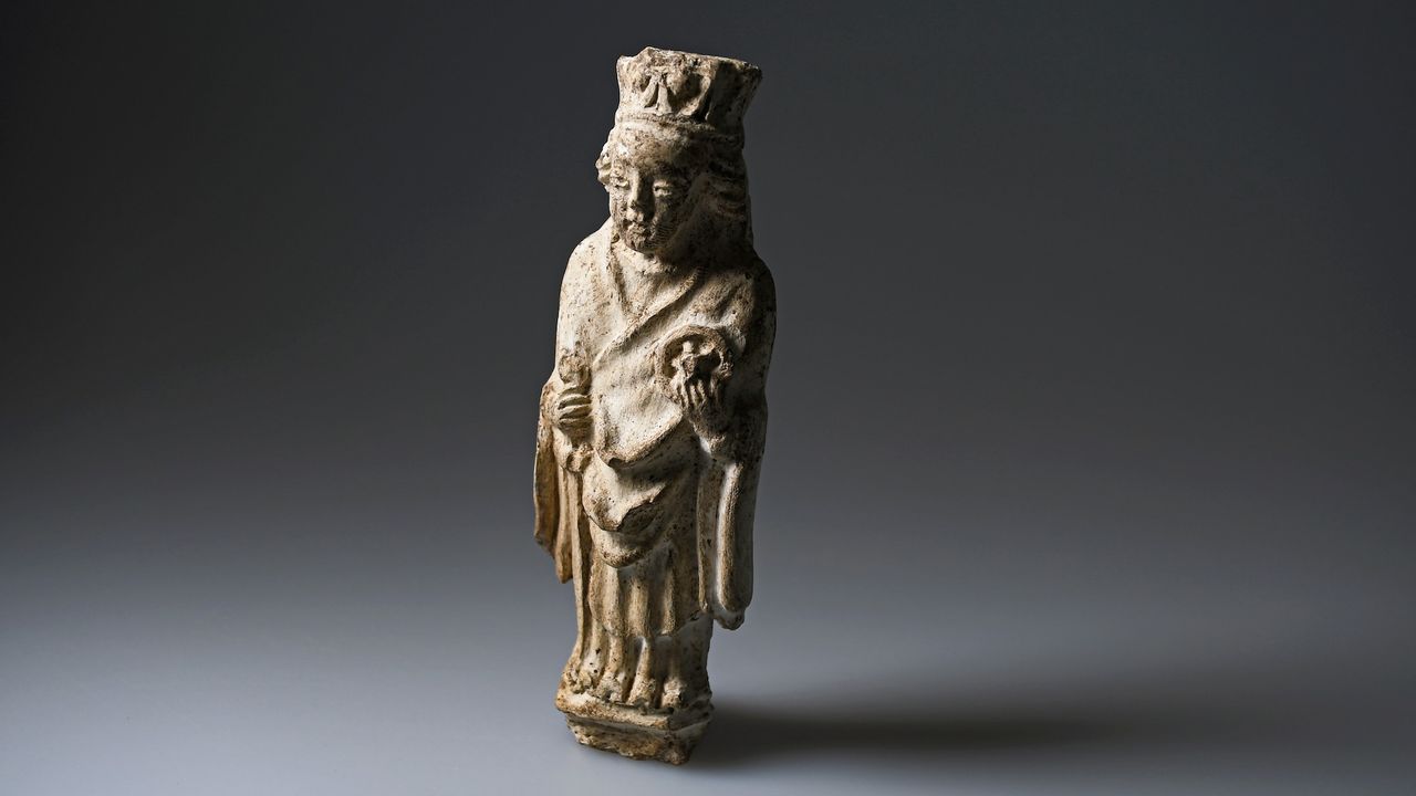 A statuette of St Catherine of Alexandria