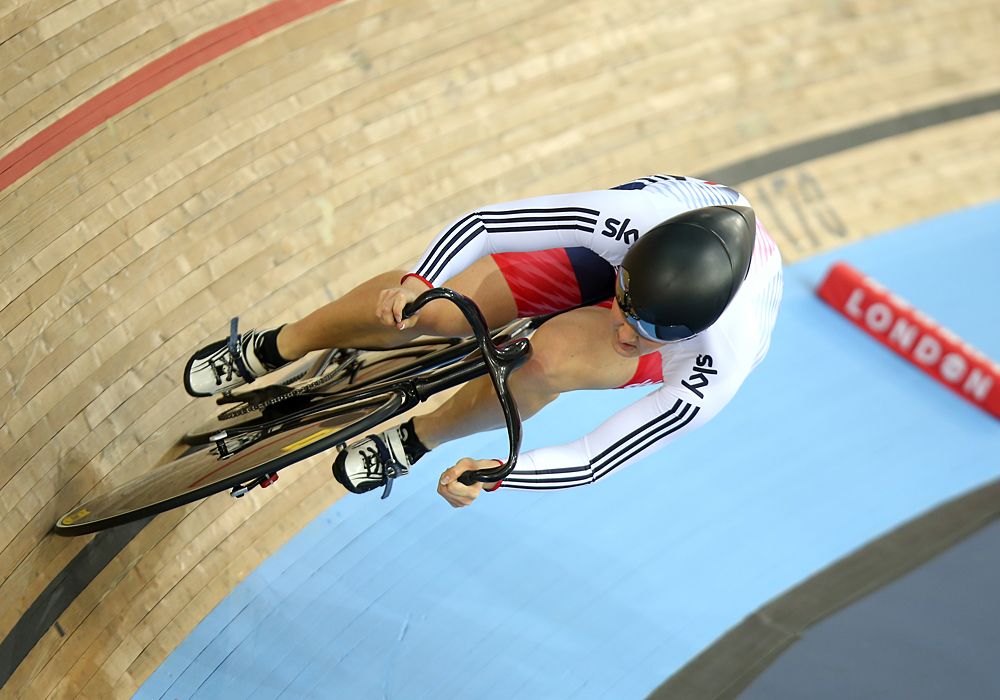 Katy Marchant of Great Britain in action during the 500m Time Trial
