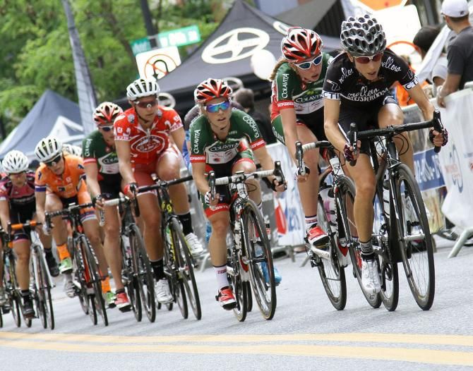 Team Colavita/Fine Cooking and team Mellow Mushroom p/b by Pink controlled the front of the race