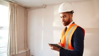 Homebuyers survey being undertaken in the interior of a house