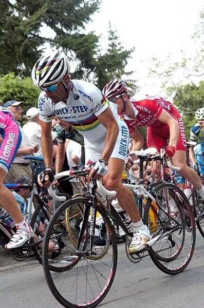 World champion Paolo Bettini wasn't feeling well today.