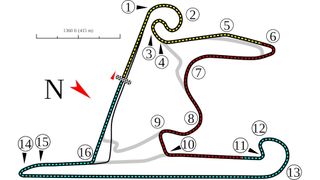 Map of Shanghai International Circuit which is the home of the Chinese Grand Prix