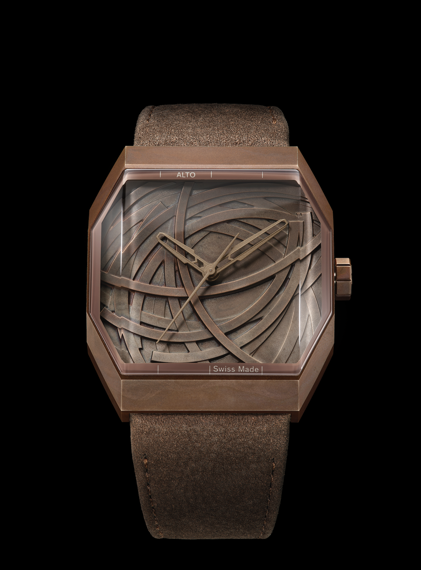 Brown watch designed by the artist