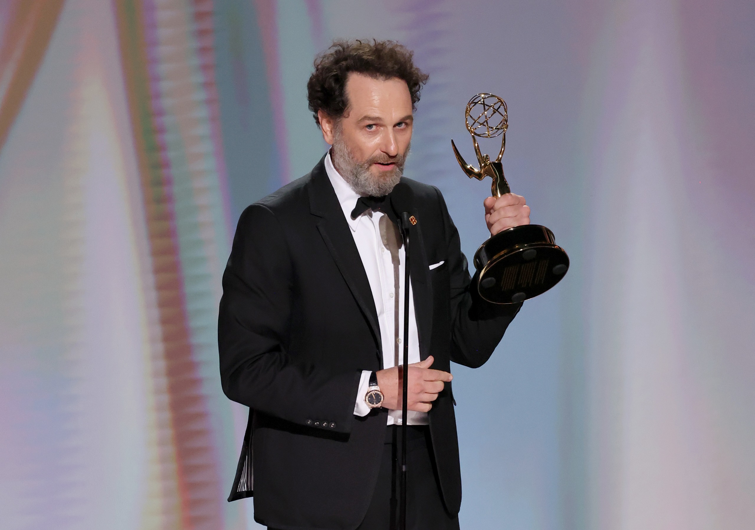 Matthew Rhys accepts the Outstanding Lead Actor in a Comedy Series Award for amp;quot;Widow#039;s Bayamp;quot; on stage during the 78th Primetime Emmy Awards held at the Peacock Theater on September 14, 2026.