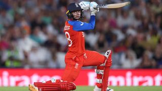 Danni Wyatt-Hodge of England bats during the ICC Women's T20 World Cup England & Wales 2026 match between England and New Zealand