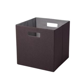 A black storage cube