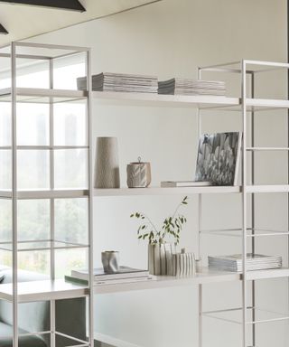 Large bookcase style folding screen room dividers by Heal's