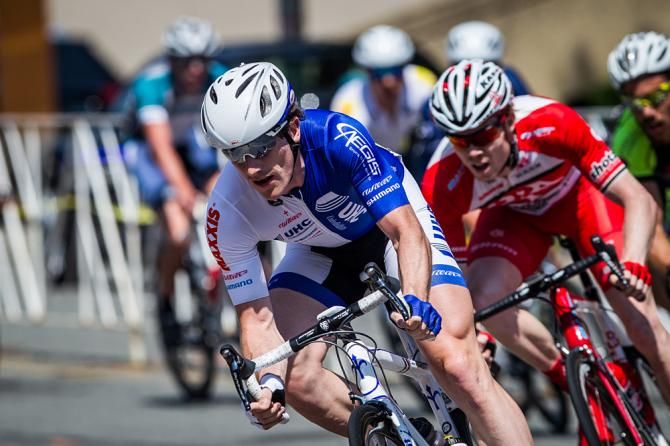 Martyn Irvine (UnitedHealthcare) moves to the front of the field