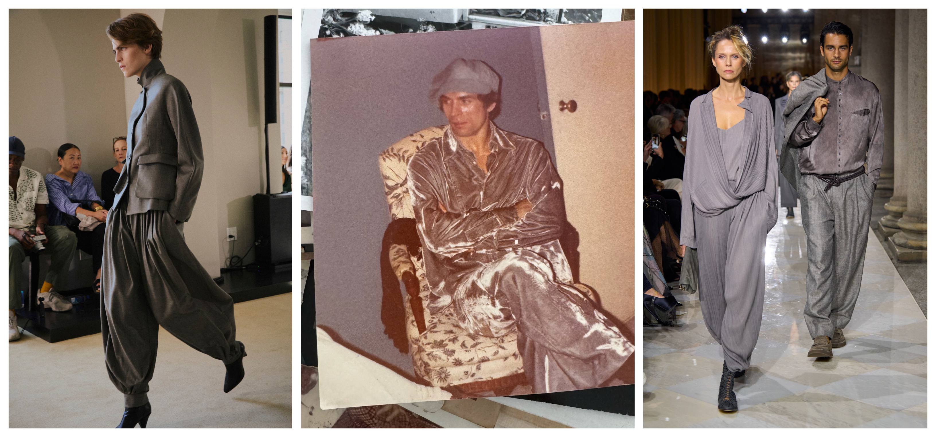 altuzarra and Giorgio Armani models alongside Nureyev