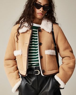 Collection Limited-Edition Cropped Shearling Jacket