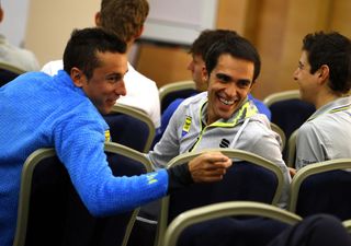 Alberto Contador at the final Tinkoff training camp of 2015 (Watson)