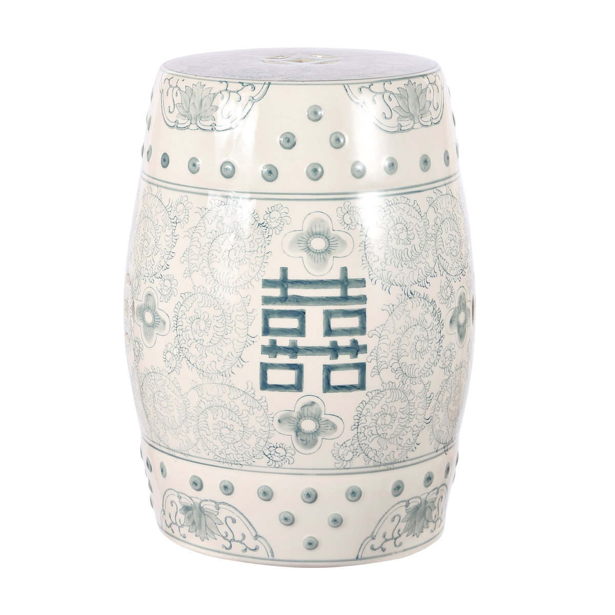 World Menagerie Galliher Double Happiness Chinoiserie Ceramic Garden Stool &amp;amp; Reviews | Wayfair