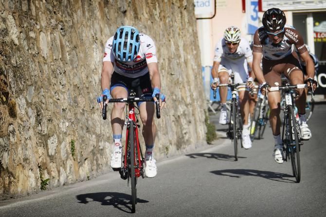 The moment it all went wrong for Tom Jelte Slagter (Garmin-Sharp) in the stage 6 finale. The Dutchman appeared to be en route to a stage win in Fayence but was sidelined by a mechanical with his rear derailleur