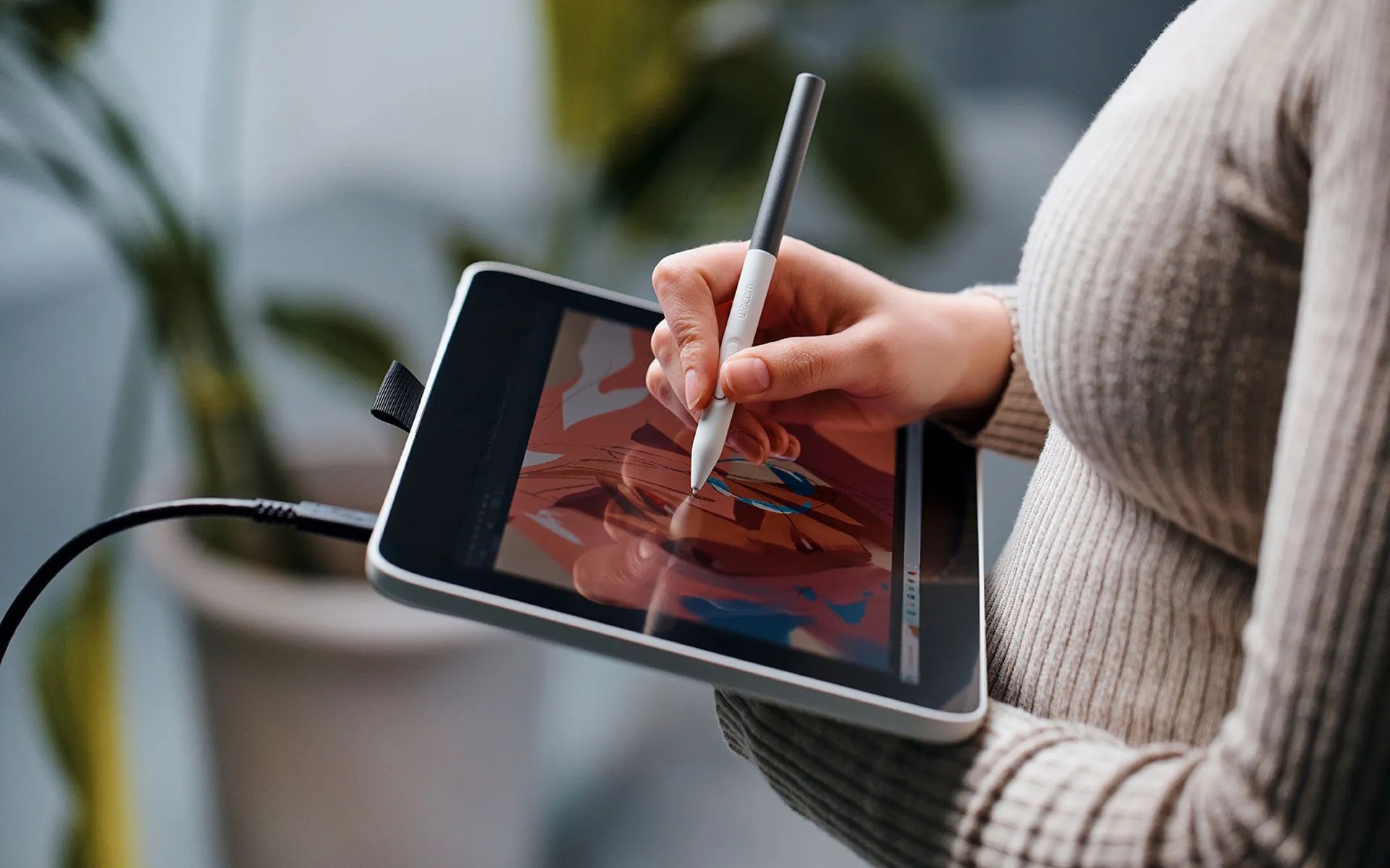Wacom One 12 with pen lifestyle image