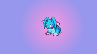 A Neopet looking very sorry for itself.