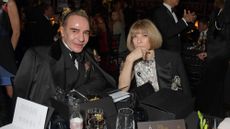 Galliano and Anna Wintour at a 2021 fashion show